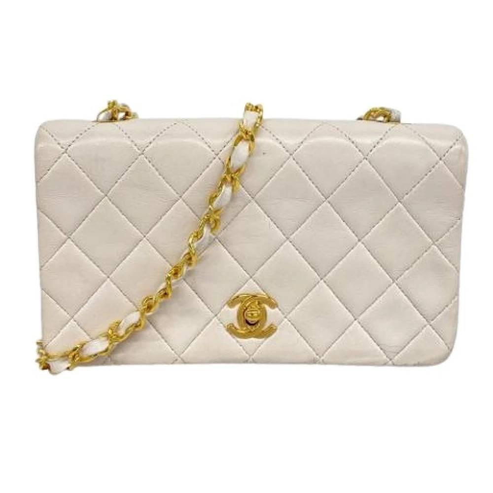 Chanel Vintage Pre-owned Vintage Skuldertaske - Vintage - Dame - Hvid - ONE SIZE - Uld