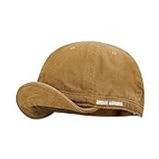 Clape Kort Brim baseballkeps platt keps med kort skärm bomull cappy keps casual utomhus sport keps, DY06-khaki,