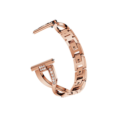22mm -  Diamant Rustfrit Stål Dame Urrem - Roseguld
