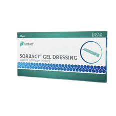 Sorbact, Gelkompres / gel dressing (10stk, 7,5 cm x 7,5 cm)