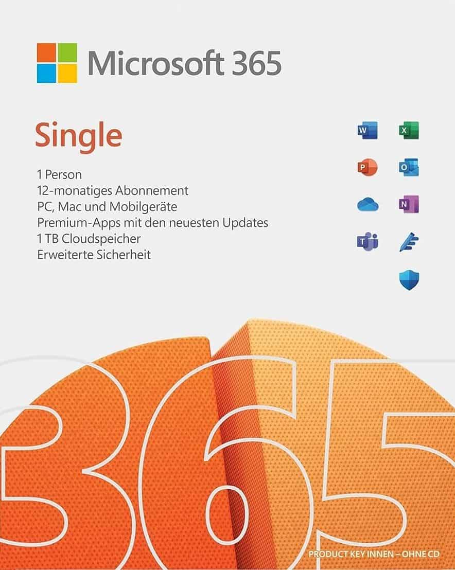 Microsoft 365 Single MS Office 1 Nutzer, 1 Jahr