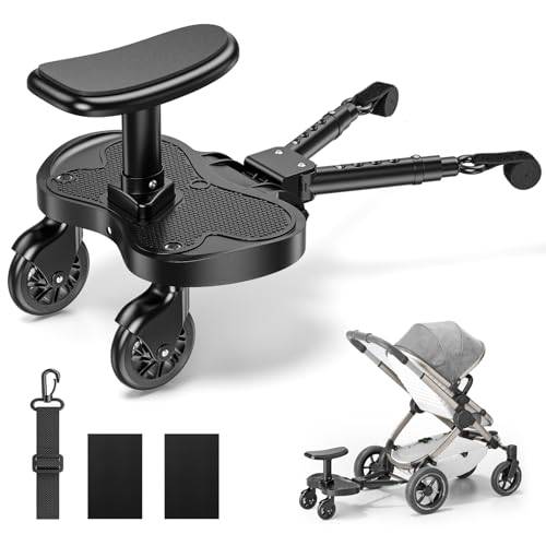 Buggy Board med säte, stegbräda för barnvagnar universell