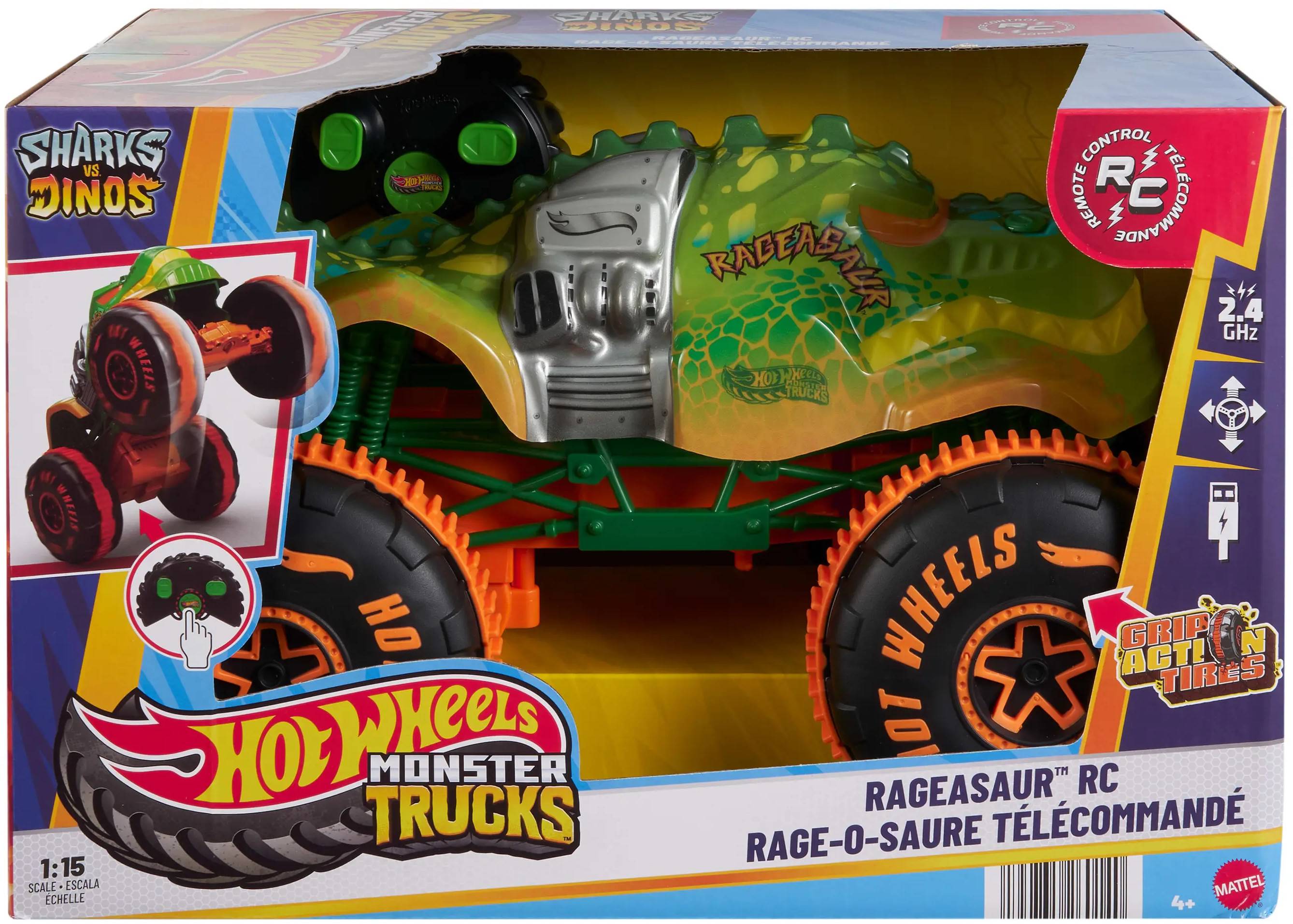 Hot Wheels Monster Trucks RC Rageasaur 1:15