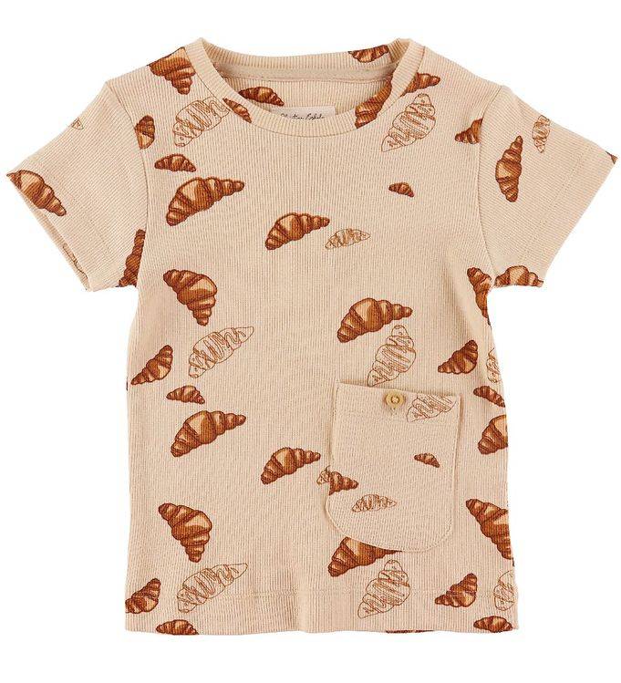 VACVAC T-shirt - Ello - Croissant BIG - Beige - VACVAC - 2 år (92) - T-shirt