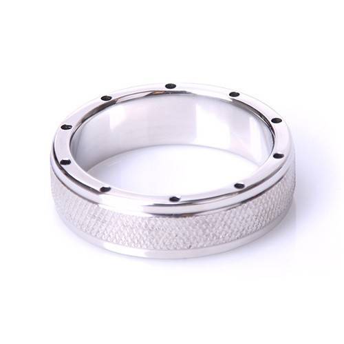 Slave4master Cool & Knurl Cock Ring 55 mm, stainless steel cock ring
