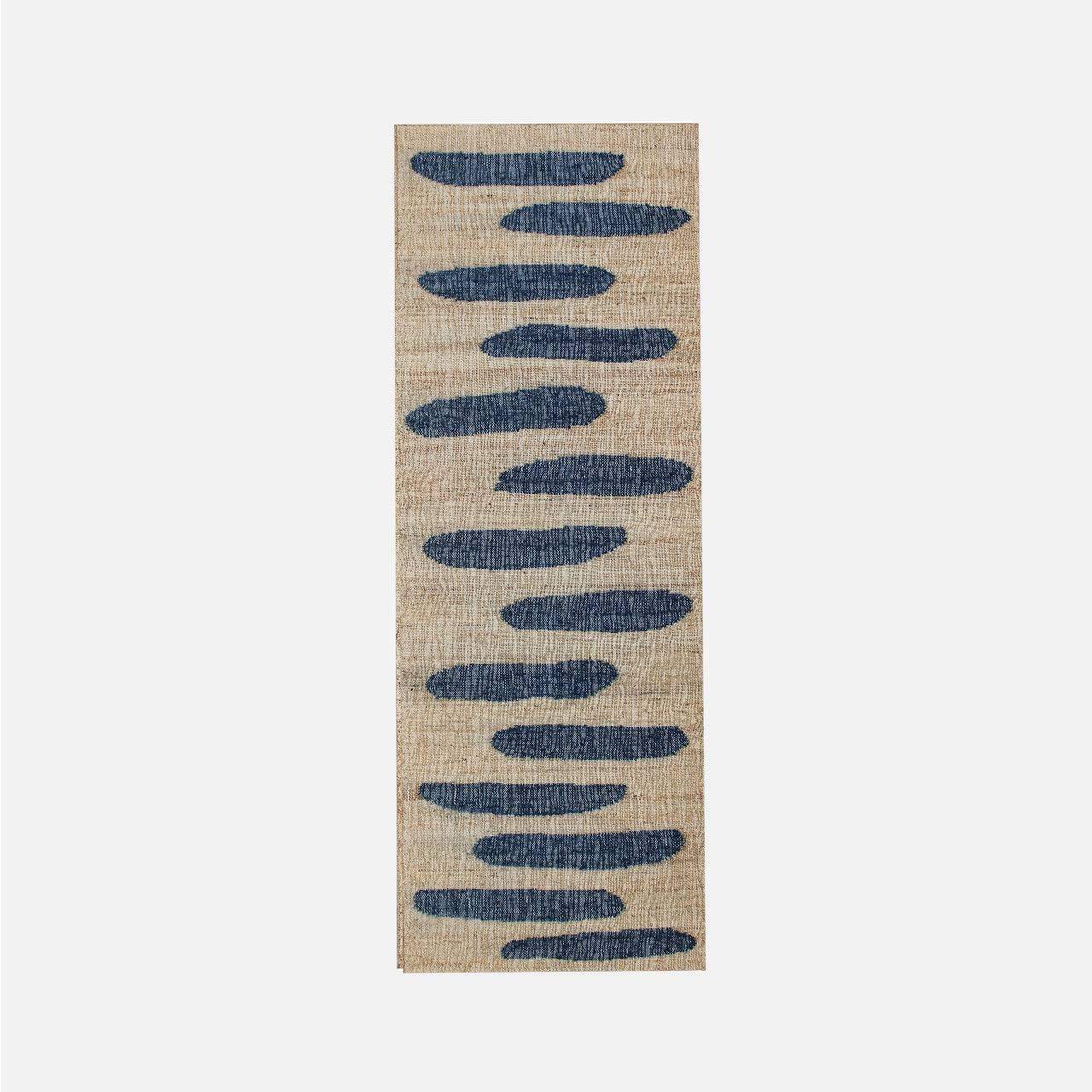 Willow - Gulvtæppe - Jute & Wool - Night Blue - 80x200 cm