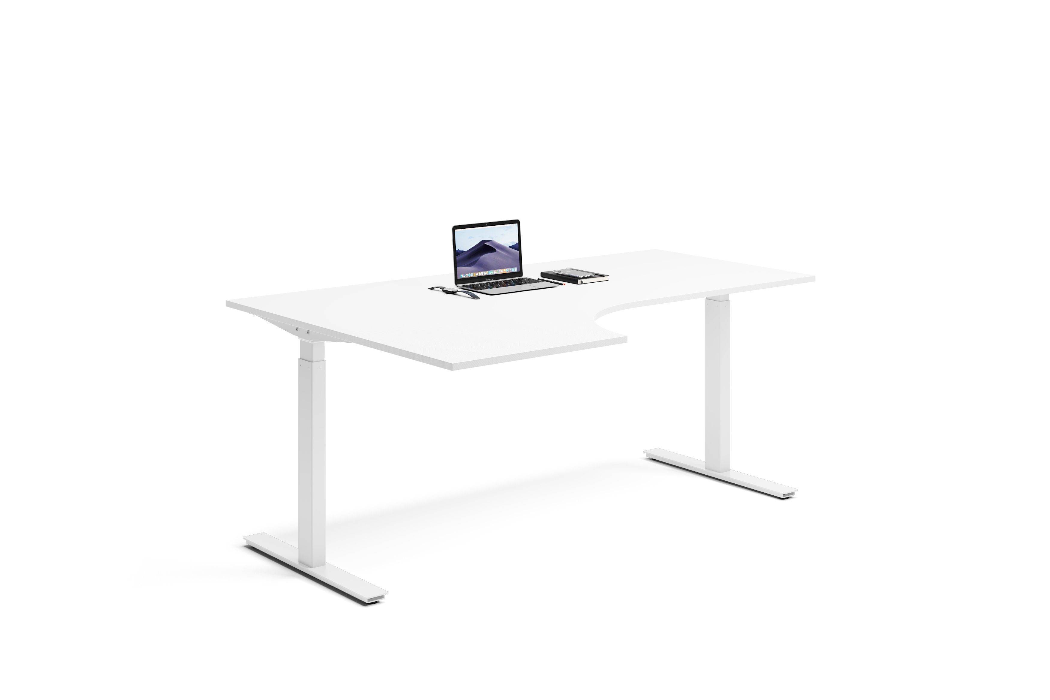 Hjørneskrivebord Venstre 180x120x80cm - Ergofunk Smart