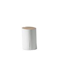 Gervasoni - Log S Bianco - Sidobord - Paola Navone - Träfärgad,Vit - Trä