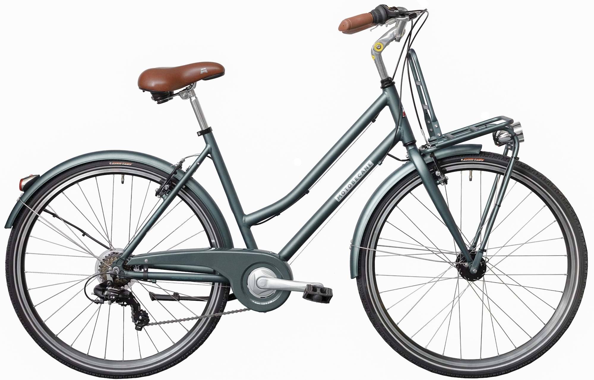 Motobecane Classic De Luxe 7 Gear Damecykel Dynamo - 54 Cm Klassisk - Grøn