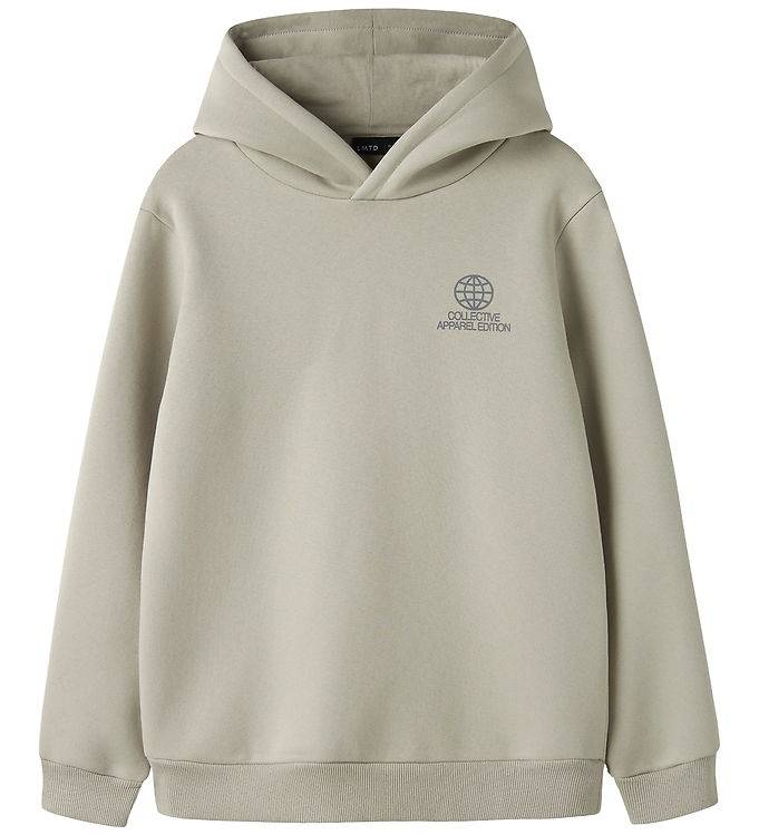 LMTD Hættetrøje - Sweat - Loose - NlmHamo - Abbey Stone - LMTD - 11-12 år (146-152) - Hættetrøje