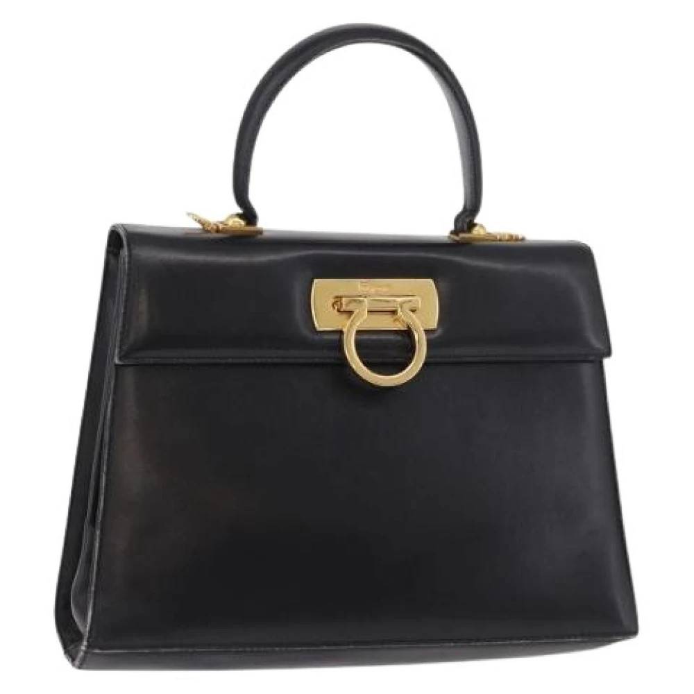Salvatore Ferragamo Pre-owned Pre-owned Hand Bag - Vintage - Dame - Sort - ONE SIZE - Uld