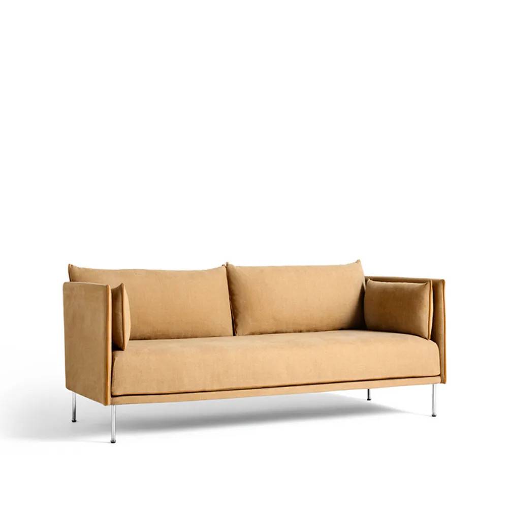 HAY Silhouette 2-sits soffa Linara 142 cognac-kromben - Brun