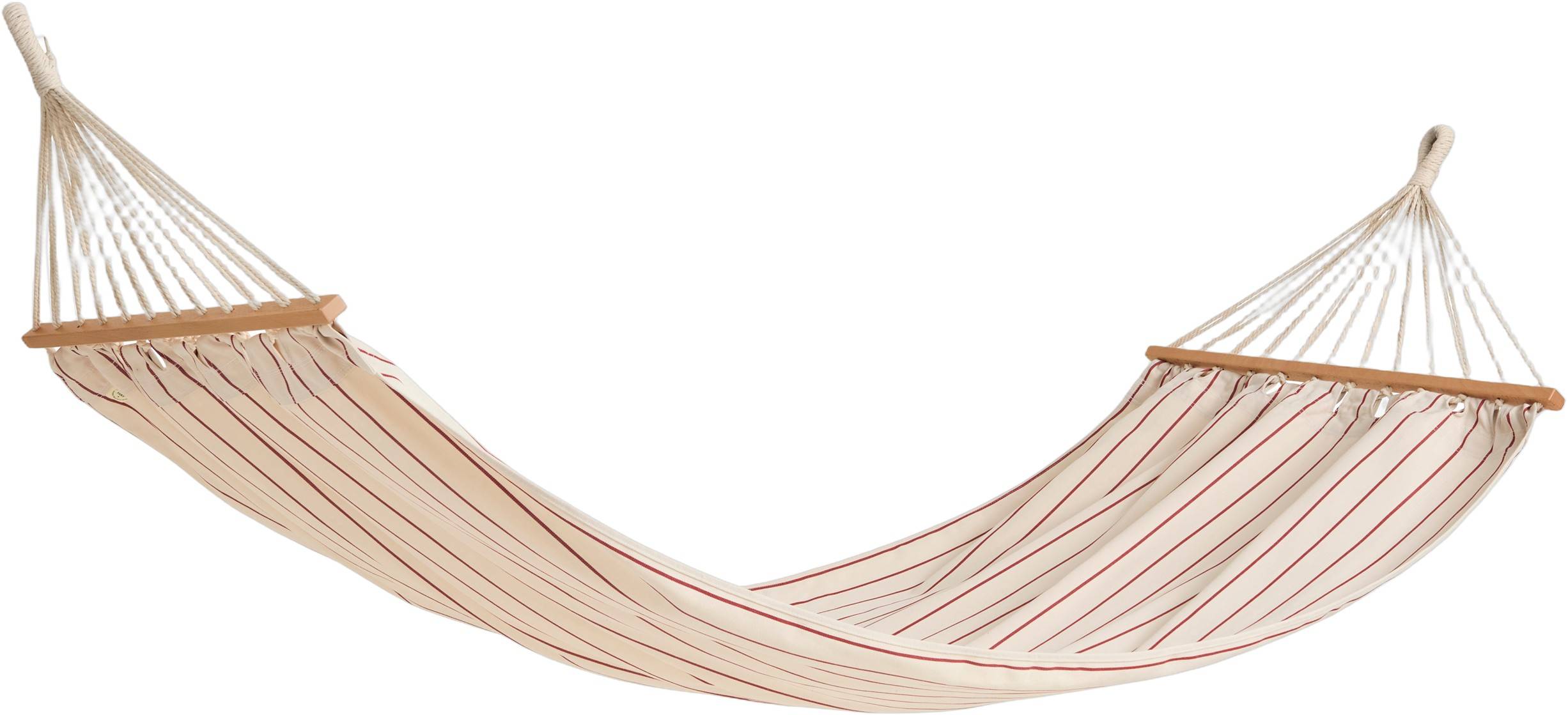 Hay Outdoor Market Hammock Beige With red Stripe - W210 x D100 cm Solstolar & Solsängar Från Magasin - Beige/red Stripes (W210 x D100 cm)