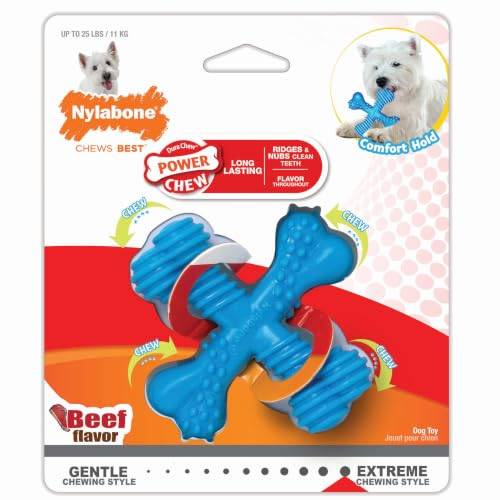Nylabon Power tuggkomfort håll x ben tuggleksak för hundar, nötköttsmak, liten – upp till 11,3 kg. (1 styck)