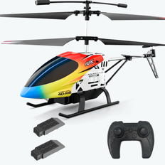4DRC M5 Fjärrkontroll Helikopter Med Gyro, Altitude Hold, 2.4GHz 3.5 Channel RC Helikopter Indoor Flight Toy För nybörjare Vuxna, Hög/Låg hastighet, L - Multifärgad (Multi-size)