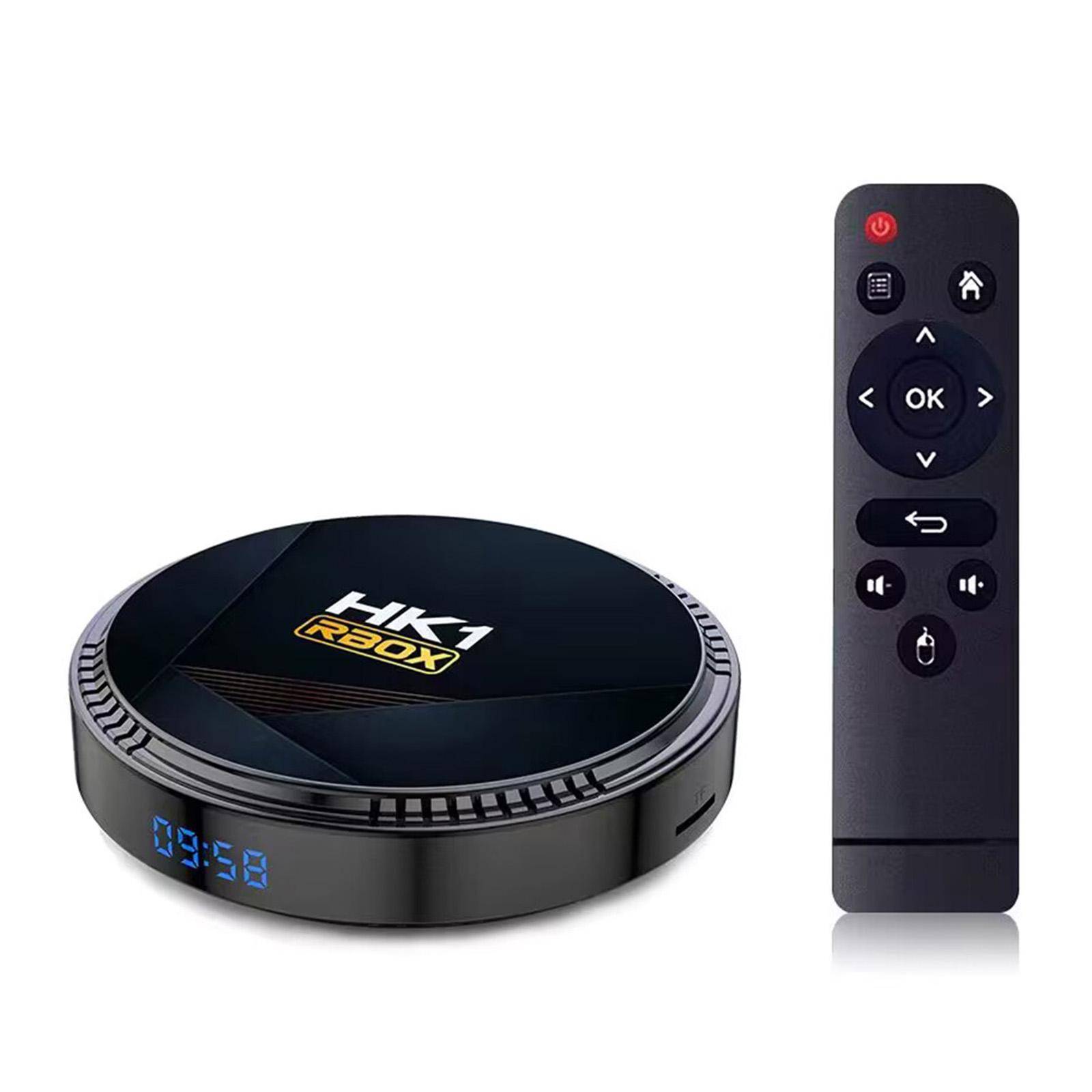 HK1 RBOX-H8 WIFI6 Android 12.0 Smart TV-box Allwinner H618 Fyrkärnig 4K Mediaspelare H.265 VP9 6K EU-16G svart