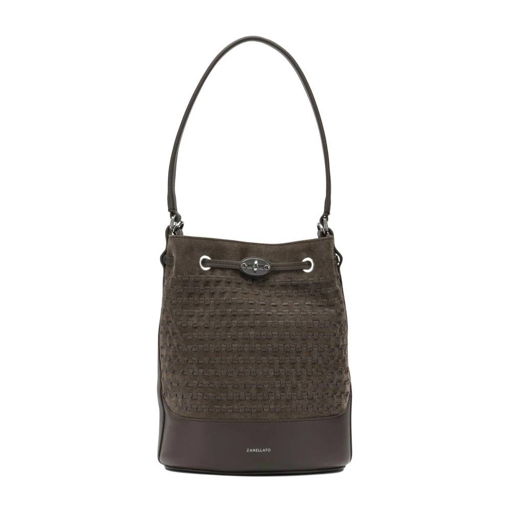 Zanellato Postina S Leather Shoulder Bag - Tasker - Dame - Brun - ONE SIZE - Uld
