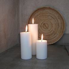 Vitt blockljus 25 cm 70mm från Yvelis