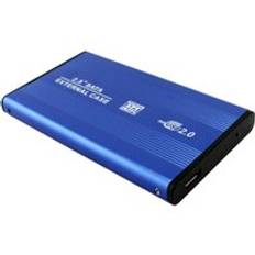 Vodool 2.5 tum usb 2.0 sata extern mobil hårddisk box aluminiumlegering skal hdd kapsling hårddisk fodral - Blå
