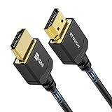 Stouchi Ultratunn 8K HDMI 2.1-kabel, 0,5 m, Hypertunn HDMI 2.1-kabel, Extremt flexibel 8K HDMI-kabel, Stödjer 10K 8K 120 4K 120 144Hz, eARC HDR10 4:4:4 HDCP 2.2 och 2.3 Dolby, Kompatibel med