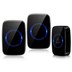 Wireless Doorbell, Ring Door Bell Chime Kit, Waterproof 2 Plug in Receiver and 1 Battery