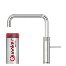 Quooker Fusion Square, køkkenarmatur, Combi beholder, rustfrit stål