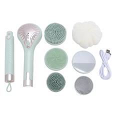 Electric Shower Brush for Body 3 Adjustable Speeds Water Proof All Round Cleansing Long Handle grön