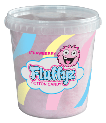 Sockervadd på burk - Jordgubb, 50 gram. Fluffyz