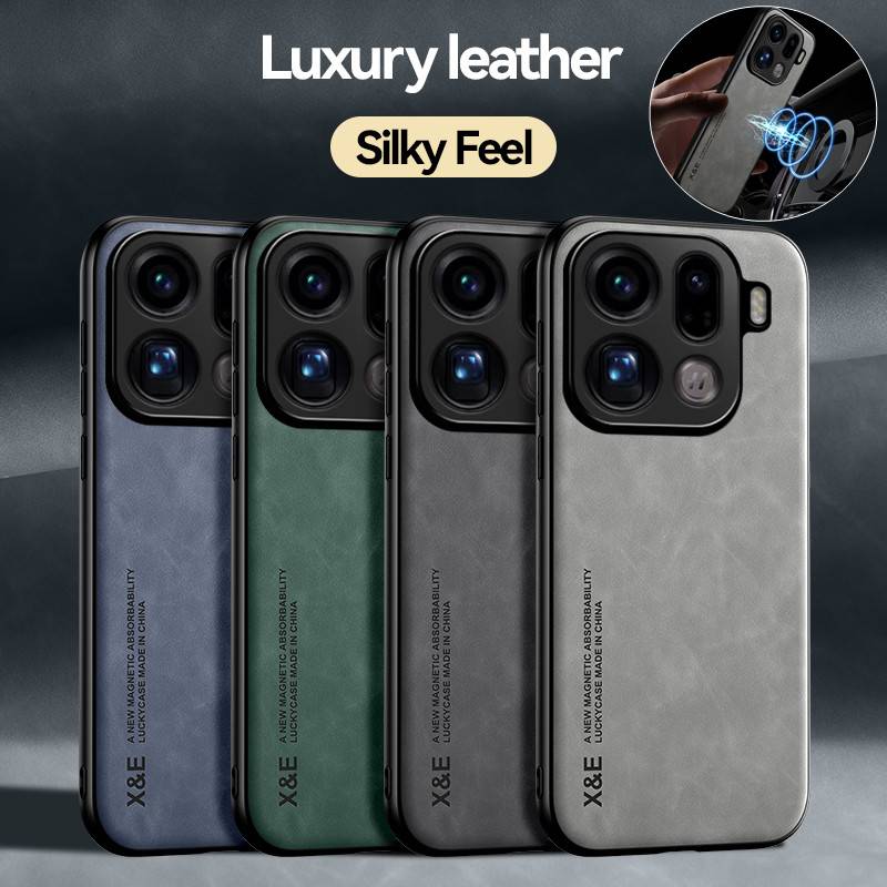 For OPPO Find X9 Pro X9 X8 X6 X5 Pro X8S X8Ultra Case Magnetic PU Leather +Soft TPU Ultra-thin Camera Protection Phone Cover