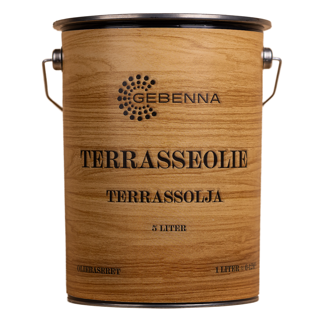 Gebenna Professional: Terrasseolie, Sort 5 liter