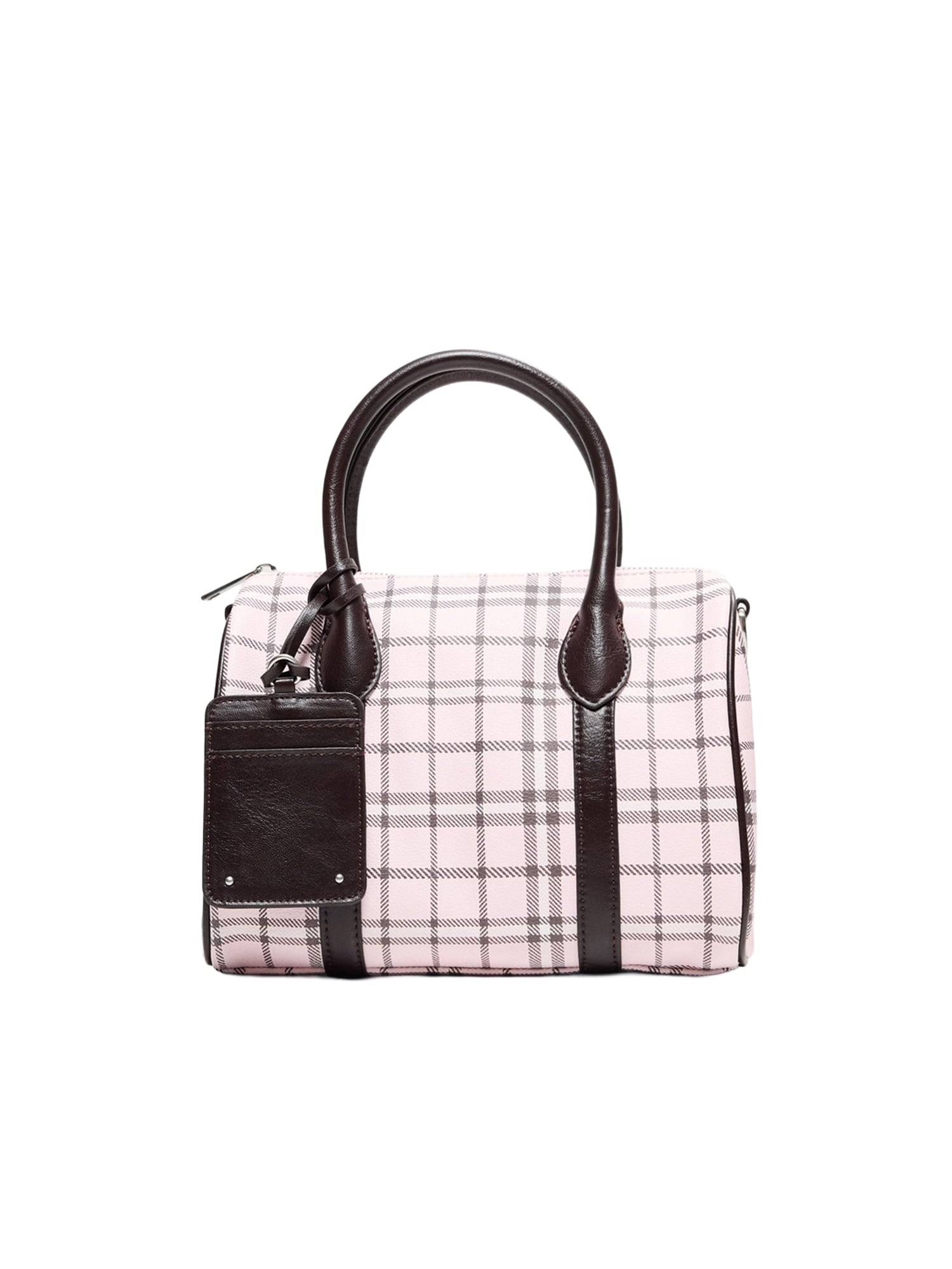 Bershka Håndtaske  choko / lyserød