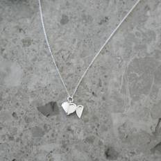 Halsband Hjärta medaljong silver