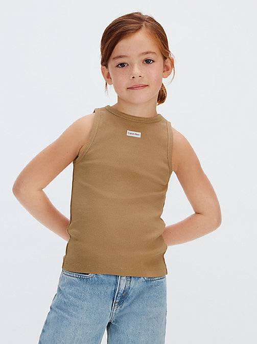 Ribbed Tank Top - Brown - 14 years (164 cm)