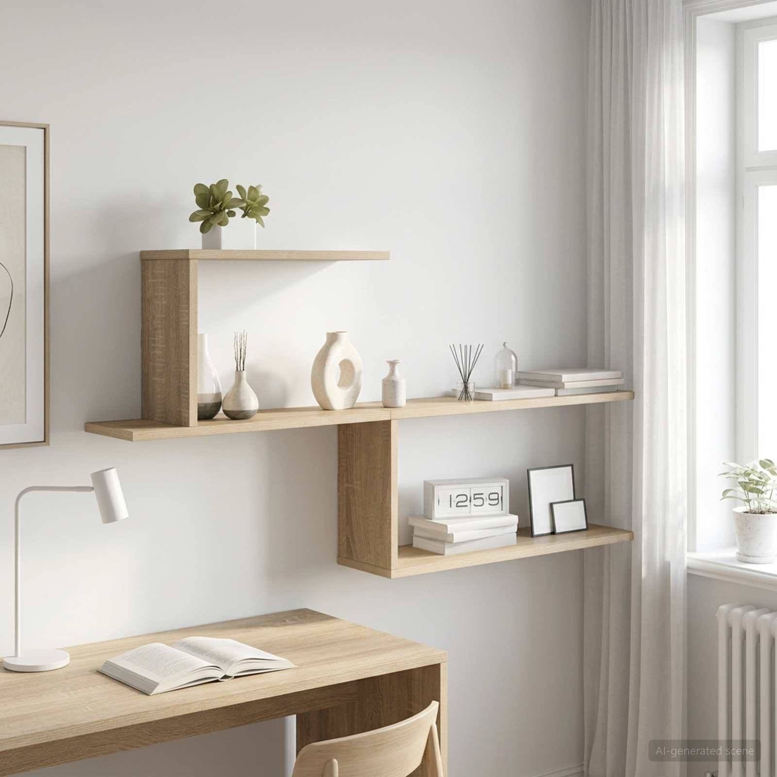 vidaXL Vägg hylla Sonoma-ek 122 x 18 x 60 cm Konstruerat trä