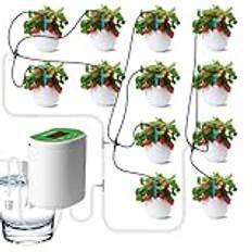 Automatiska bevattningssystem, bevattningssystem för 12 krukväxter, krukväxtkit, LED-display och USB-gränssnitt, gör-det-själv-självbevattningssystem