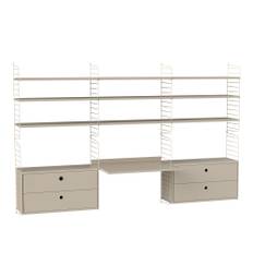 String - Kontor hyllsystem F beige/beige - Hyllor och hyllsystem - Nils Strinning - Beige