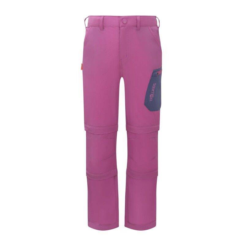 Trollkids Preikestolen Double Zip-Off Pants - Vandringsbyxor - Børn Mallow Pink / Violet Blue Child's height 176 cm