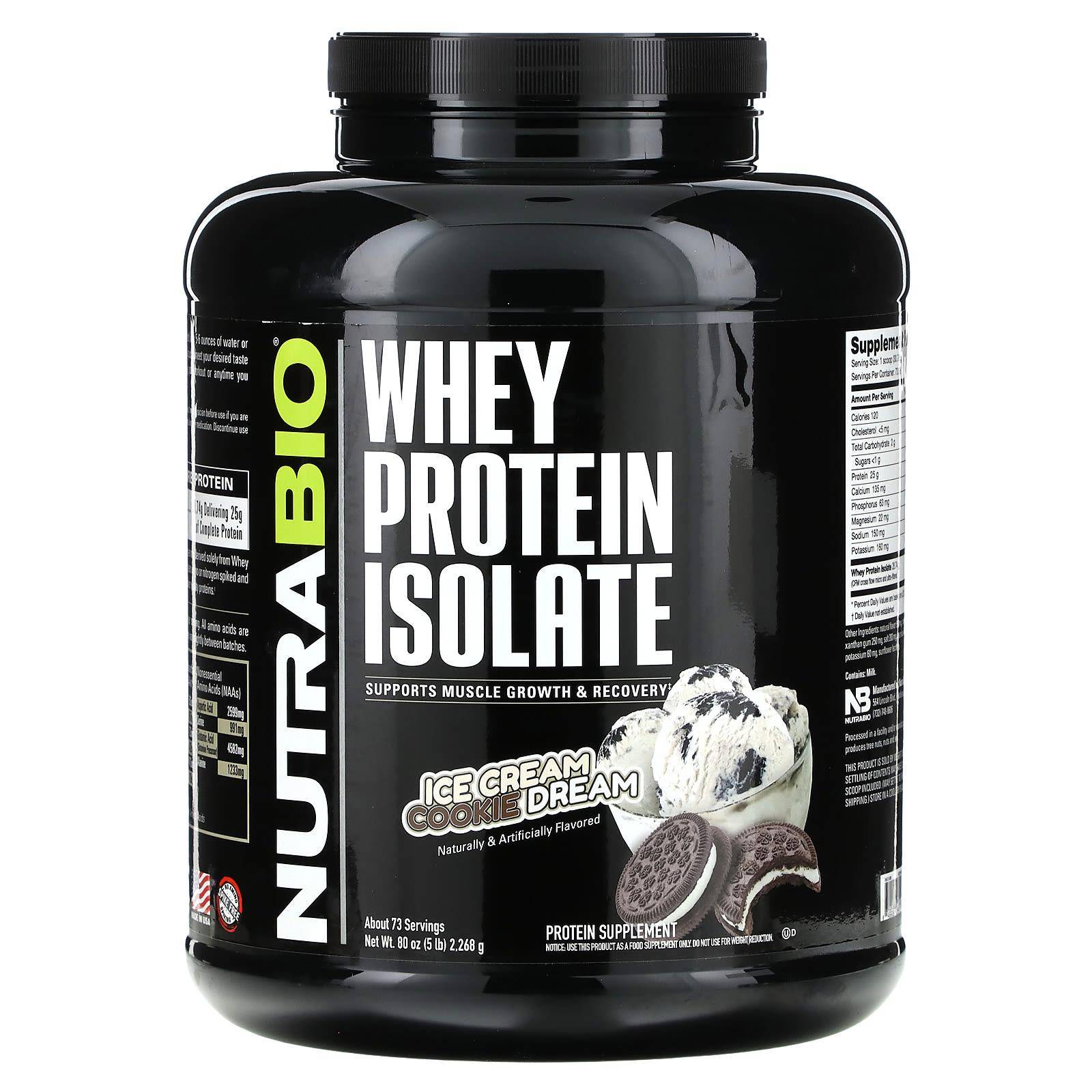Whey Protein Isolate, Ice Cream Cookie Dream, 2,268G(5Lb)