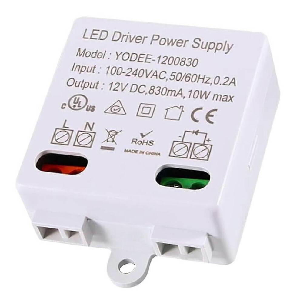 LED-transformer 12V/DC, 0-10W minitransformer, strømforsyningsdrev, elektronisk transformer til 12V LED