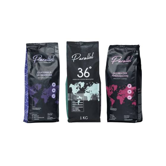 Coffee beans set Parallel America, 3 x 1 kg