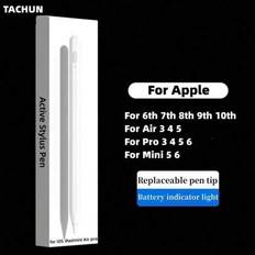 Kompatibel med Apple Pencil 2 Kompatibel med Ipad Pencil Palm Rejection Tilt Pen för 2024 2023 2022 2021 2020 2019 2018 IPad Air 4 5 7 8 9 10,9 tum Ip - Vit (En-Storlek)
