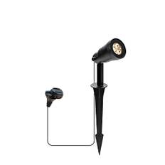 Xelloo® utomhusbelysning CAS MEDIUM, 12 volt, 1 st 2W LED varmvit designarmatur med jordanslutning, vattentät (IP65) - förlängningssats utan transformator