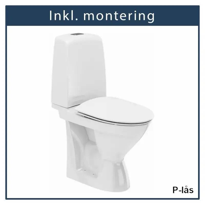 inkl. montering, Ifø Spira Gulvstående toilet, m/P-lås inkl. softclose toiletsæde