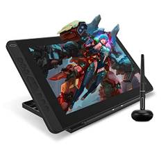 HUION Kamvas 13 Grafiktablett mit Display, 13,3 Zoll Volllaminatbildschirm Pen Display, 8 programmierbare Drucktasten, ST300 Ständer, Konnektivität mit Android, für Home-Office E-Learning