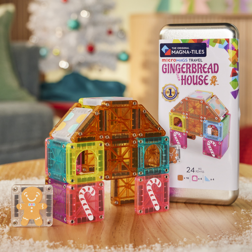 Magna-Tiles | microMAGS Gingerbread House, 24 stk