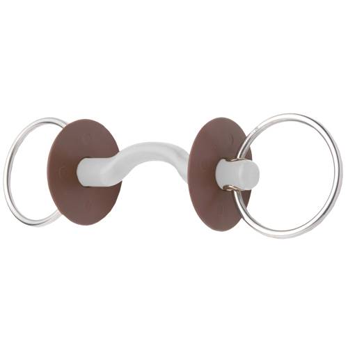 Beris Snaffle Tongue Port - 13 cm, soft, 7,5 cm stora ringar