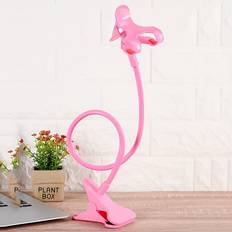 TEMU 1pc Adjustable Goose Neck Mobile Phone Holder With Claw Clip - Flexible Smartphone Stand, 360° Rotation For Desktop And Wall Installation