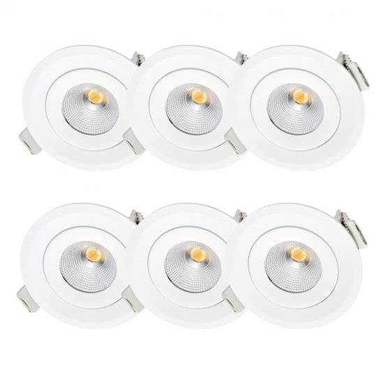 6-pack Forseti 48/Möja 9W 3000K IP44 vinklingsbar