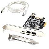 Padarsey Firewire PCIe-kort för Windows 10, PCI Express IEEE 1394 4-portars styrenhet (3 x 6 stift och 1 x 4-stift), Firewire 800 1394a adapter för Windows 7/8/Mac OS med diskret stöd och