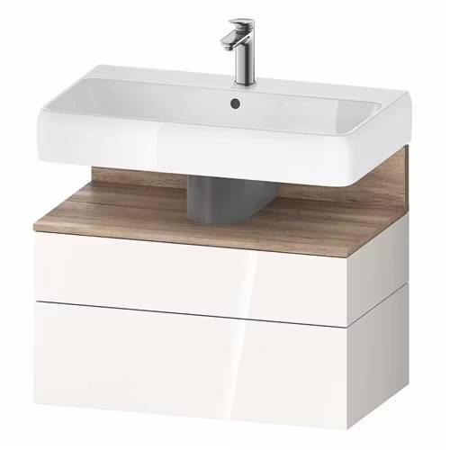 Tvättställsskåp Duravit Qatego 79x59 cm med Tvättställ: Basalt matt